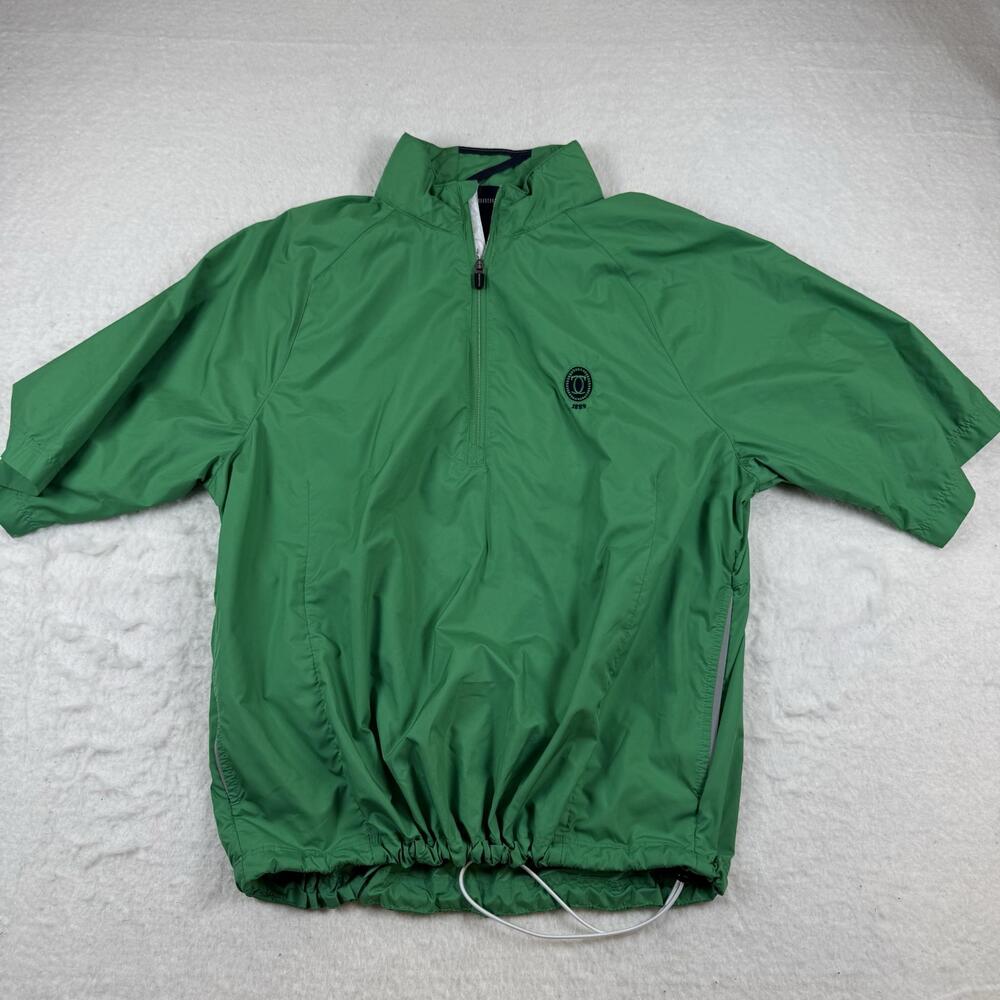 Zero Restriction Jacket Mens Size M Green Tour Series 1/2 Zip Golf Windbreaker